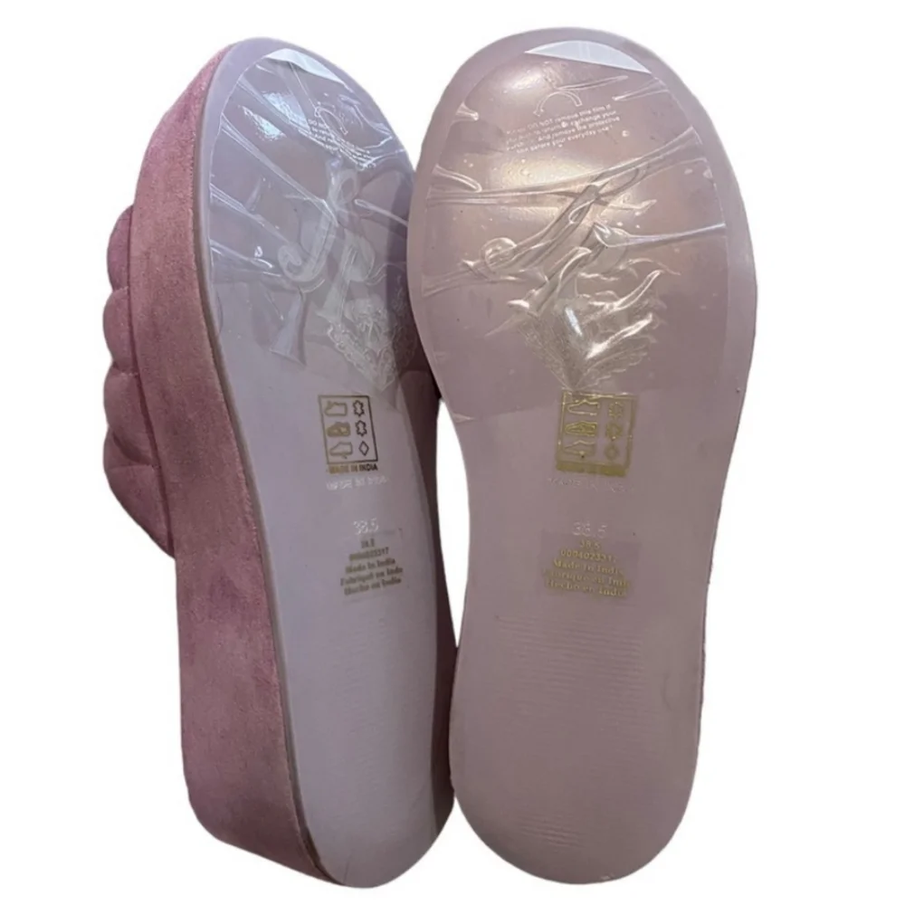 Free People Almost Paradise Suede Platform Slip in Orchid Pink 37.5 / 7.0